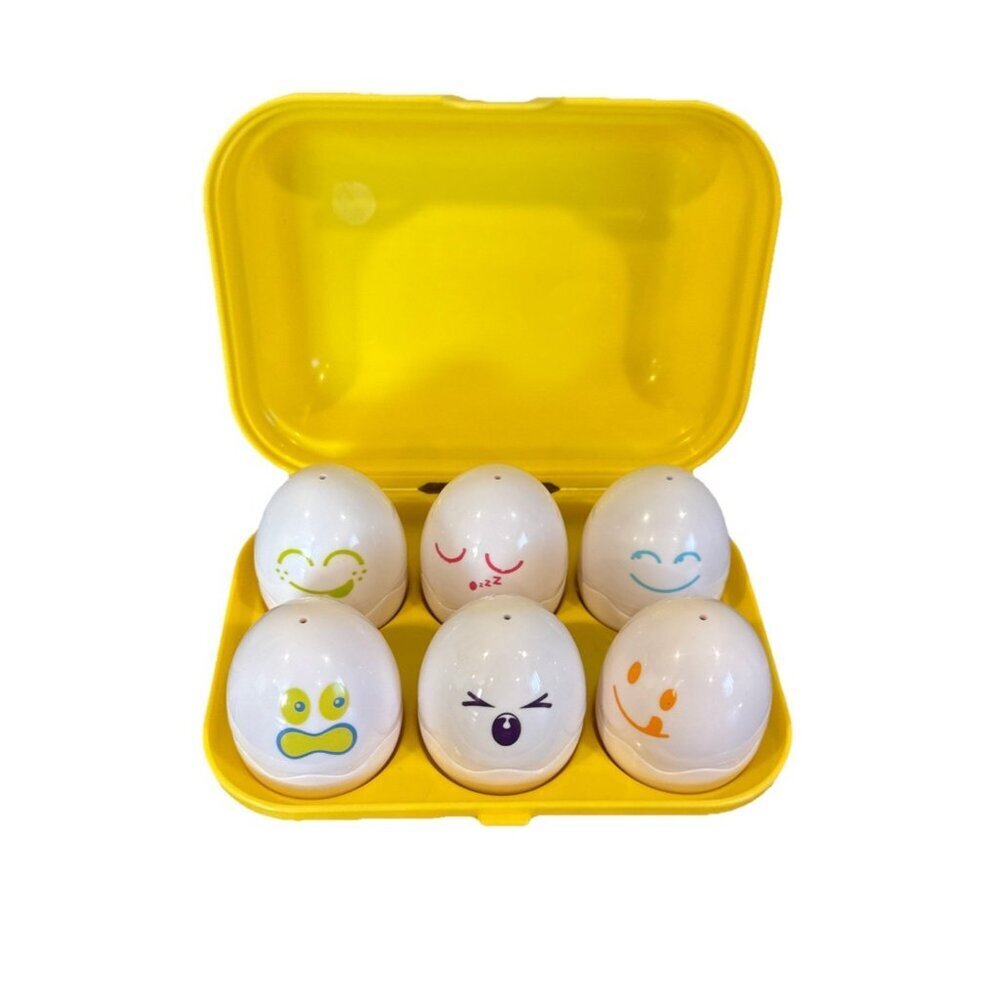 1993 Vintage Tomy Hide N Squeak Eggs Shape Color Sorting Carton Learning Toy